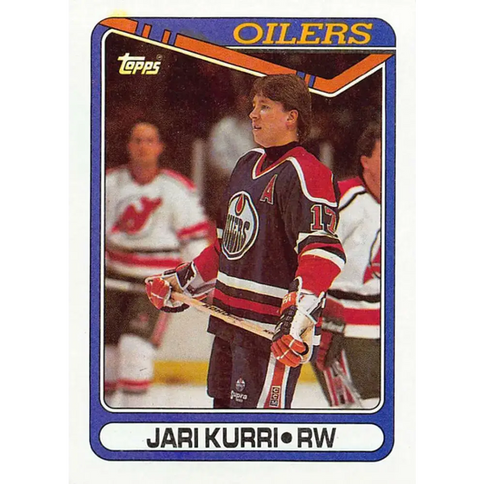 1990-91 Topps #108 Jari Kurri NM-MT Edmonton Oilers Hockey Card - Hockey Card Single