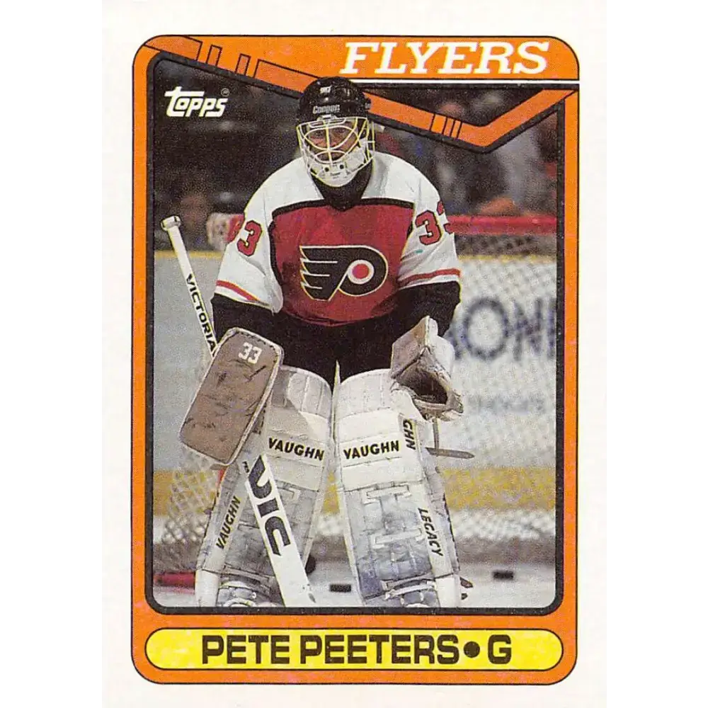 1990-91 Topps #109 Pete Peeters NM-MT Philadelphia Flyers Hockey Card - Hockey Card Single