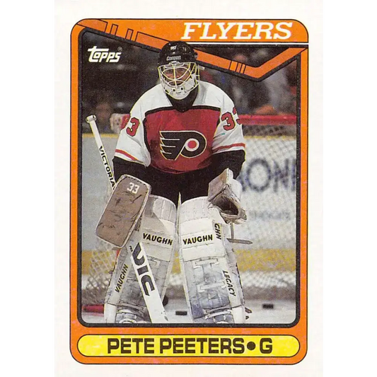 1990-91 Topps #109 Pete Peeters NM-MT Philadelphia Flyers Hockey Card - Hockey Card Single