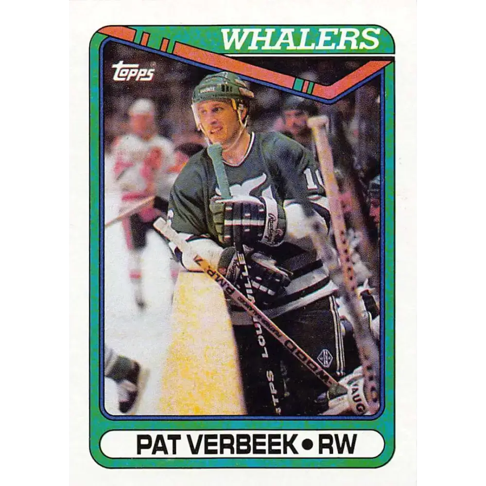 1990-91 Topps #112 Pat Verbeek NM-MT Hartford Whalers Hockey Card - Hockey Card Single