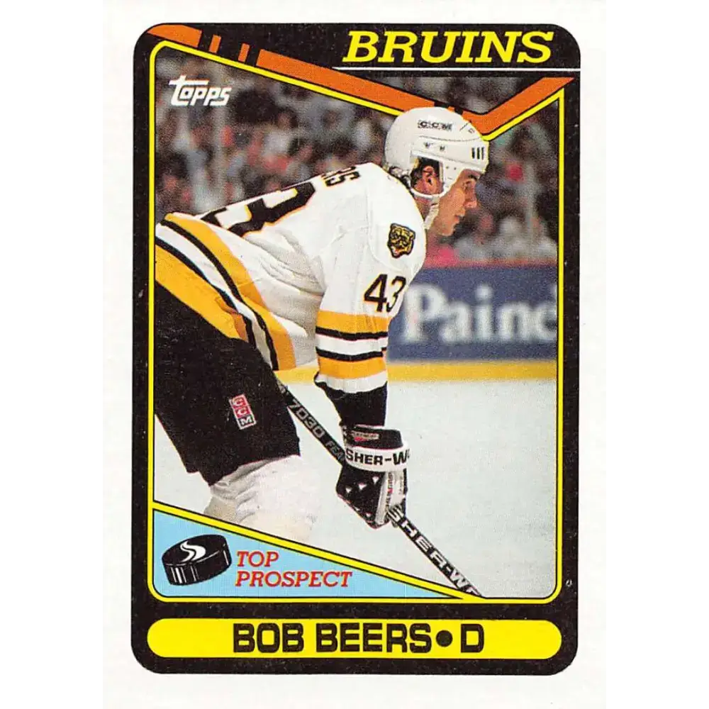 1990-91 Topps #113 Bob Beers NM-MT RC Rookie Hockey Card - Hockey Card Single