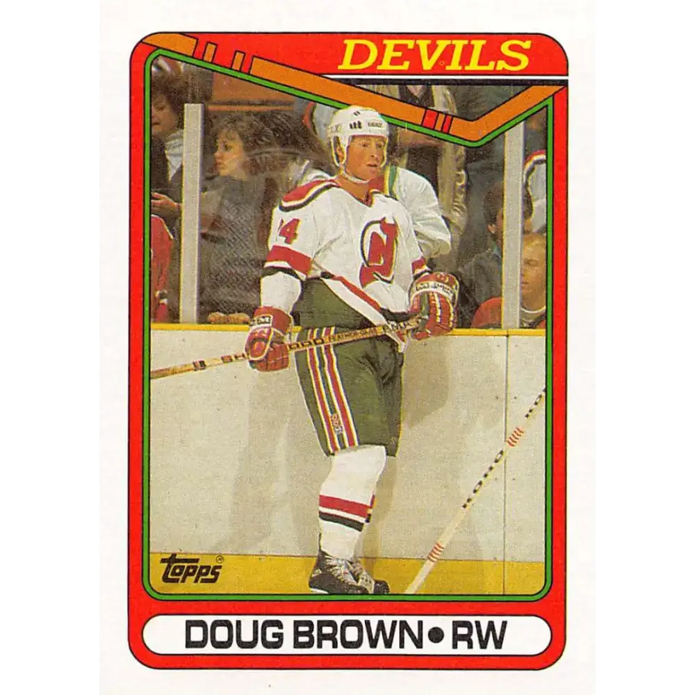 1990-91 Topps #117 Doug Brown NM-MT New Jersey Devils Hockey Card