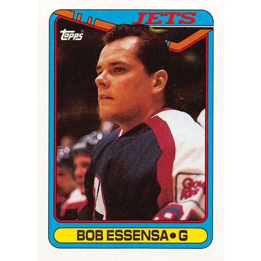 1990-91 Topps #119 Bob Essensa NM-MT RC Rookie Winnipeg Jets Hockey Card
