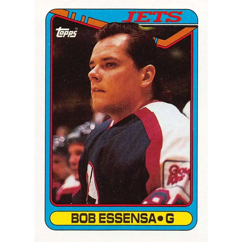 1990-91 Topps #119 Bob Essensa NM-MT RC Rookie Winnipeg Jets Hockey Card - Hockey Card Single