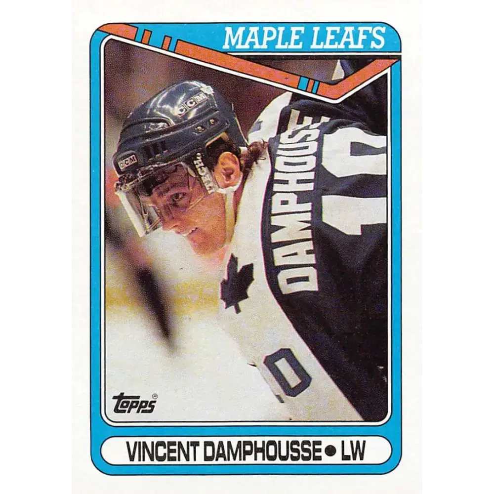 1990-91 Topps #121 Vin Damphousse NM-MT Toronto Maple Leafs Hockey Card - Hockey Card Single