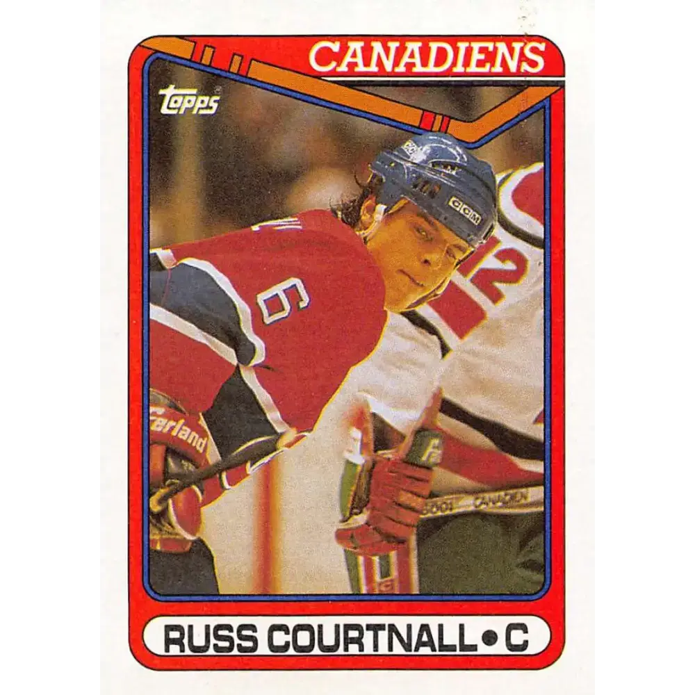 1990-91 Topps #124 Russ Courtnall NM-MT Montreal Canadiens Hockey Card - Hockey Card Single
