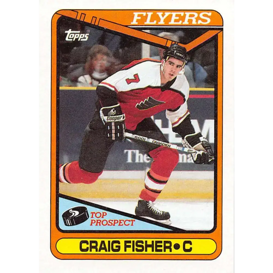 1990-91 Topps #126 Craig Fisher NM-MT Philadelphia Flyers Hockey Card - Hockey Card Single