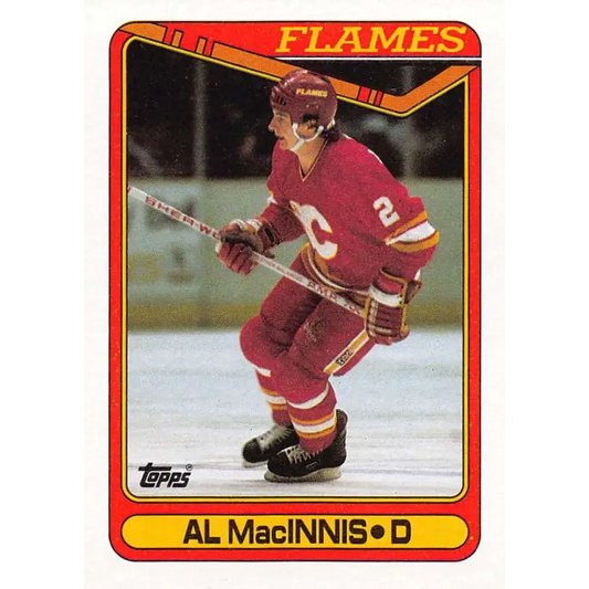 1990-91 Topps #127 Al MacInnis NM-MT Calgary Flames Hockey Card - Hockey Card Single