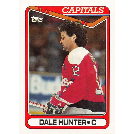 1990-91 Topps #129 Dale Hunter NM-MT Washington Capitals Hockey Card