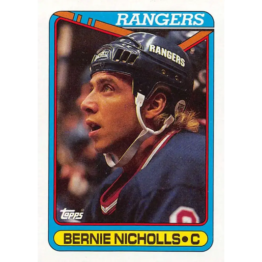 1990-91 Topps #13 Bernie Nicholls NM-MT Hockey Card - Hockey Card Single