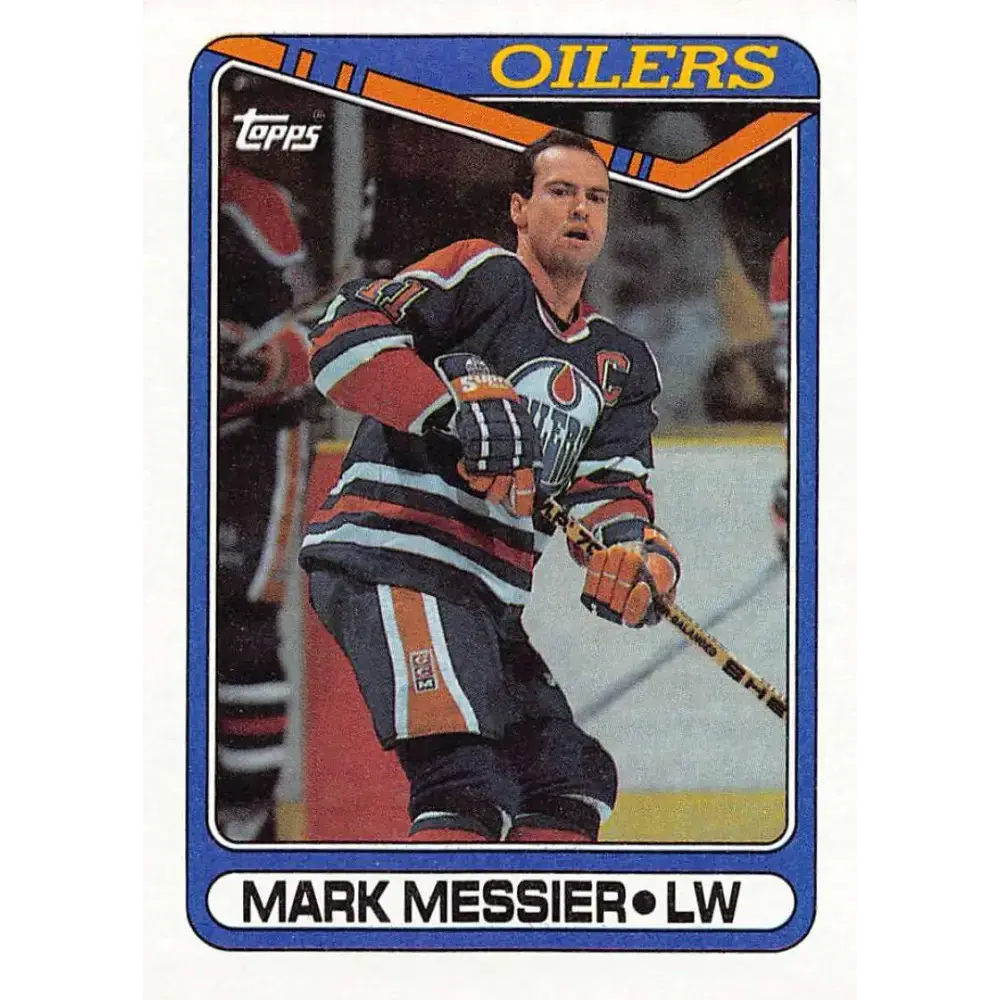 1990-91 Topps #130 Mark Messier NM-MT Edmonton Oilers Hockey Card - Hockey Card Single