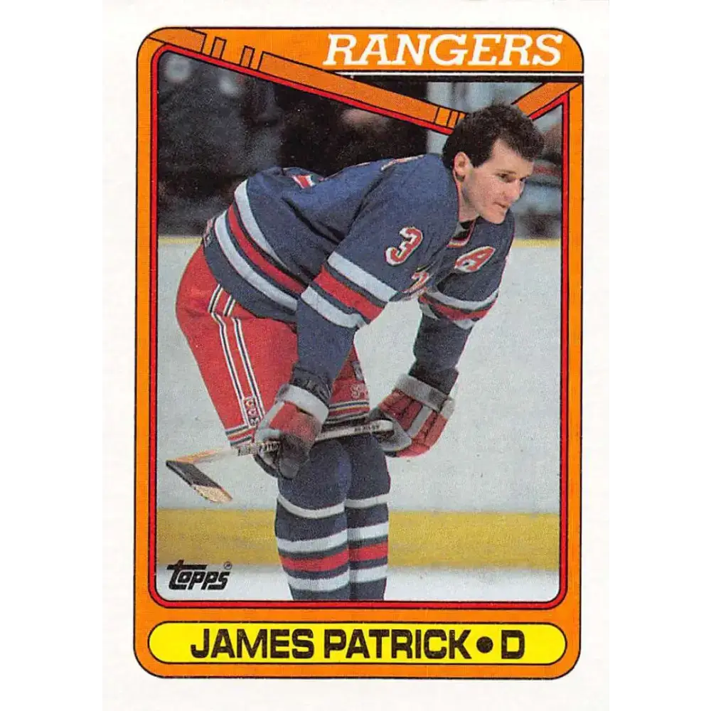 1990-91 Topps #131 James Patrick NM-MT New York Rangers Hockey Card - Hockey Card Single