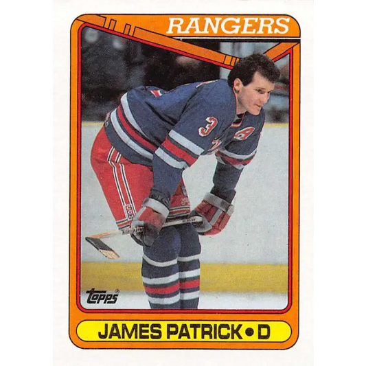 1990-91 Topps #131 James Patrick NM-MT New York Rangers Hockey Card