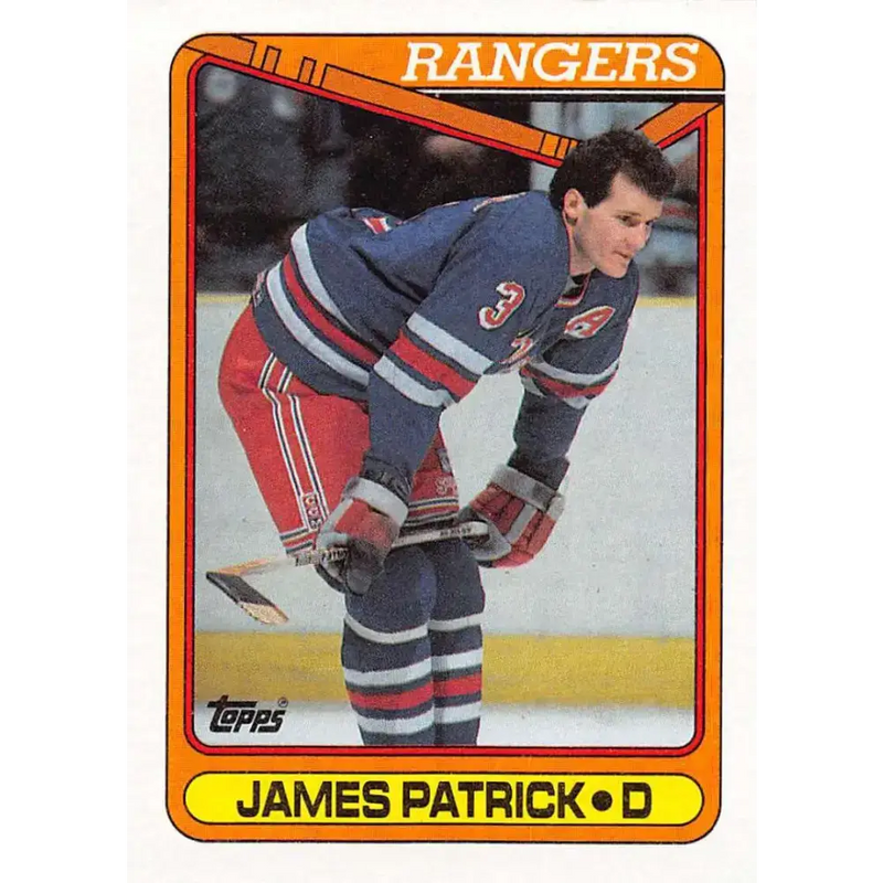 1990-91 Topps #131 James Patrick NM-MT New York Rangers Hockey Card - Hockey Card Single