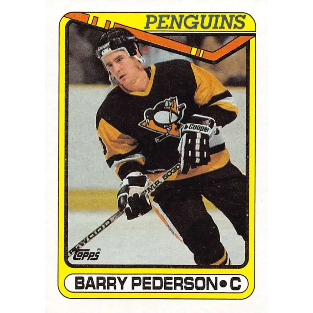 1990-91 Topps #134 Barry Pederson NM-MT Pittsburgh Penguins Hockey Card - Hockey Card Single