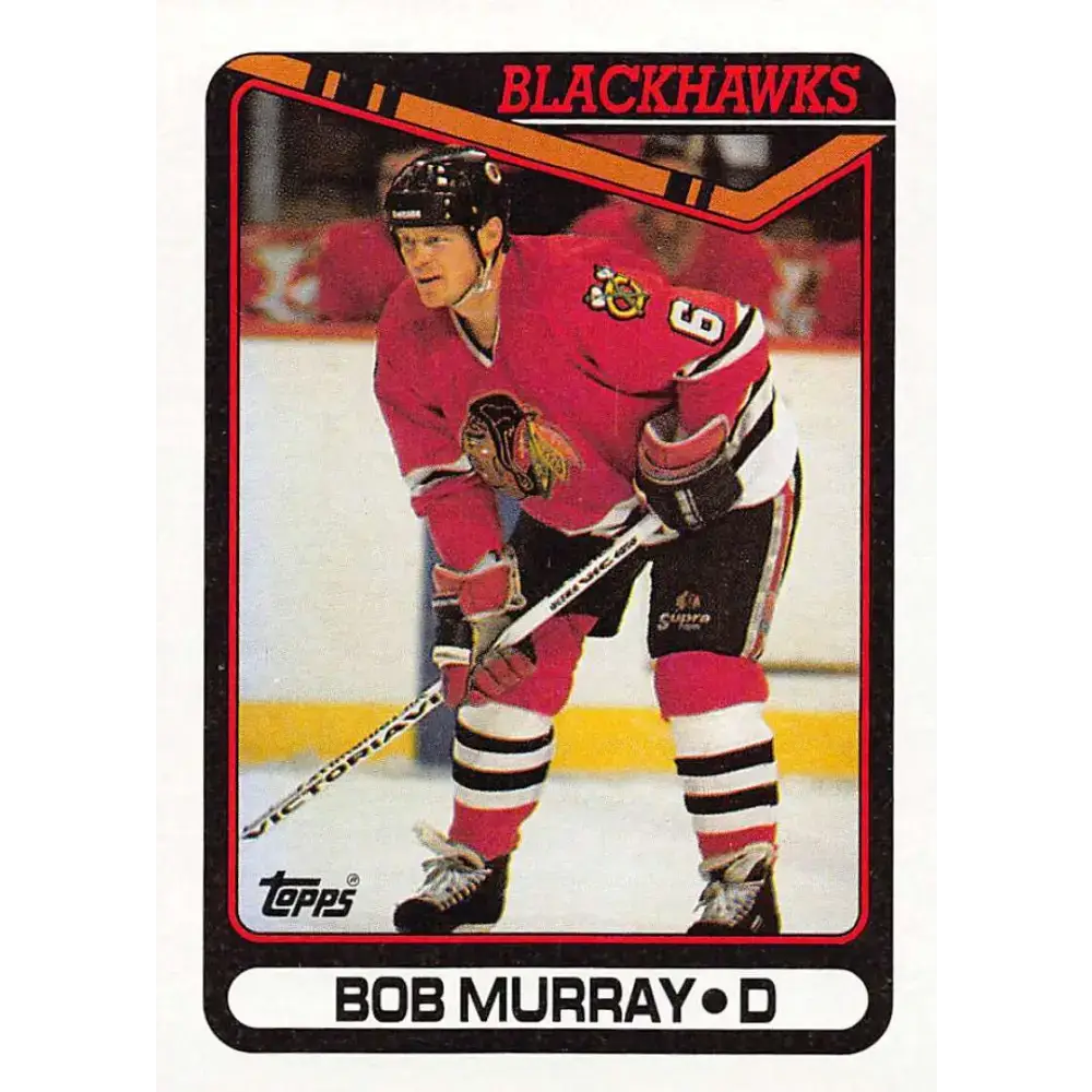 1990-91 Topps #138 Bob Murray NM-MT Chicago Blackhawks Hockey Card - Hockey Card Single