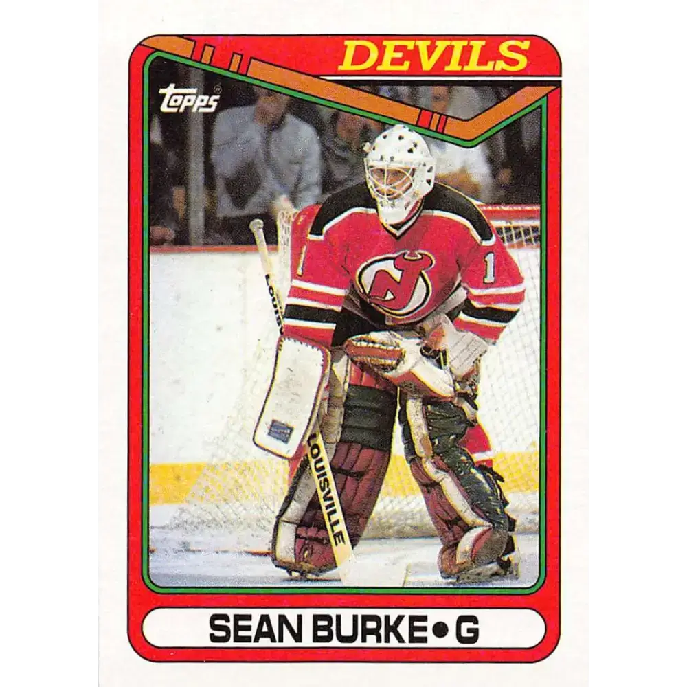 1990-91 Topps #140 Sean Burke NM-MT New Jersey Devils Hockey Card - Hockey Card Single