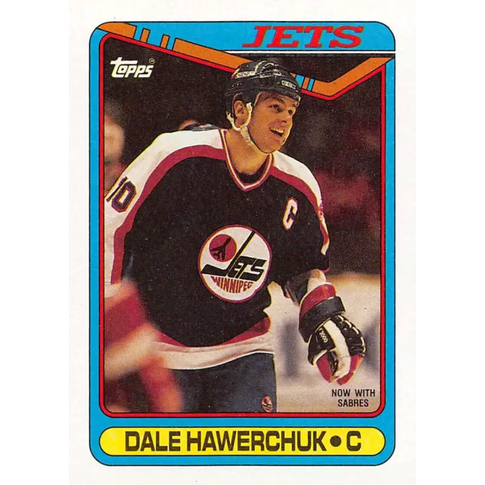 1990-91 Topps #141 Dale Hawerchuk NM-MT Hockey Card - Hockey Card Single