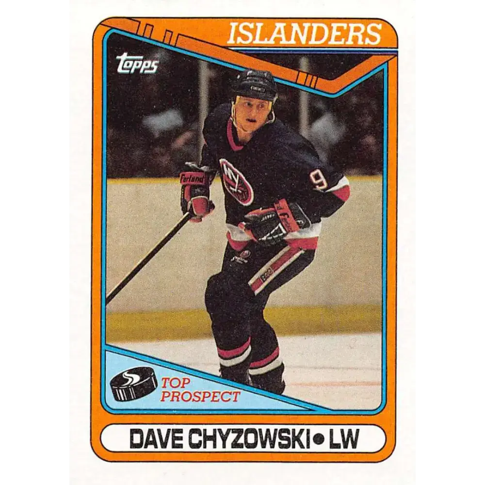 1990-91 Topps #146 Dave Chyzowski NM-MT New York Islanders Hockey Card - Hockey Card Single