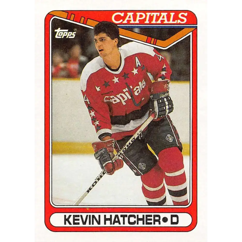 1990-91 Topps #147 Kevin Hatcher NM-MT Washington Capitals Hockey Card - Hockey Card Single