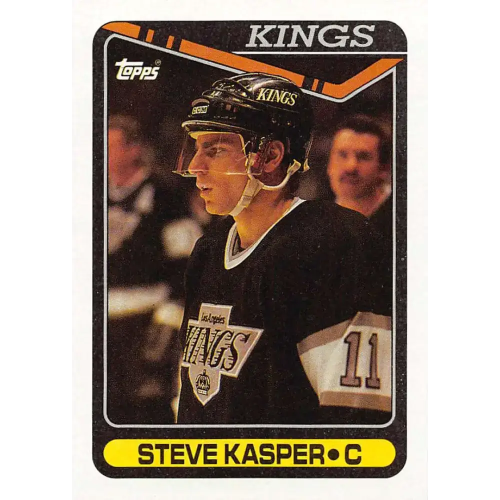 1990-91 Topps #153 Steve Kasper NM-MT Los Angeles Kings Hockey Card - Hockey Card Single