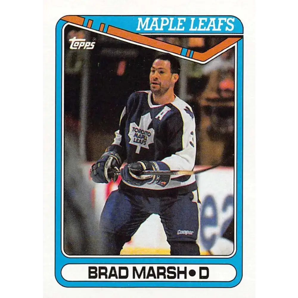 1990-91 Topps #155 Brad Marsh NM-MT Toronto Maple Leafs Hockey Card - Hockey Card Single