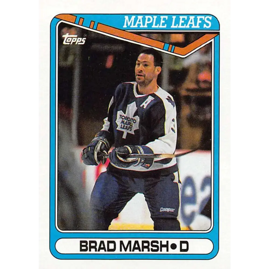 1990-91 Topps #155 Brad Marsh NM-MT Toronto Maple Leafs Hockey Card - Hockey Card Single