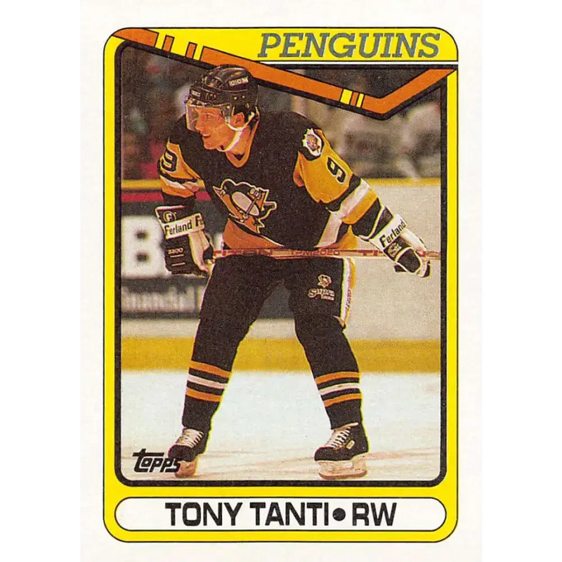 1990-91 Topps #157 Tony Tanti NM-MT Pittsburgh Penguins Hockey Card - Hockey Card Single