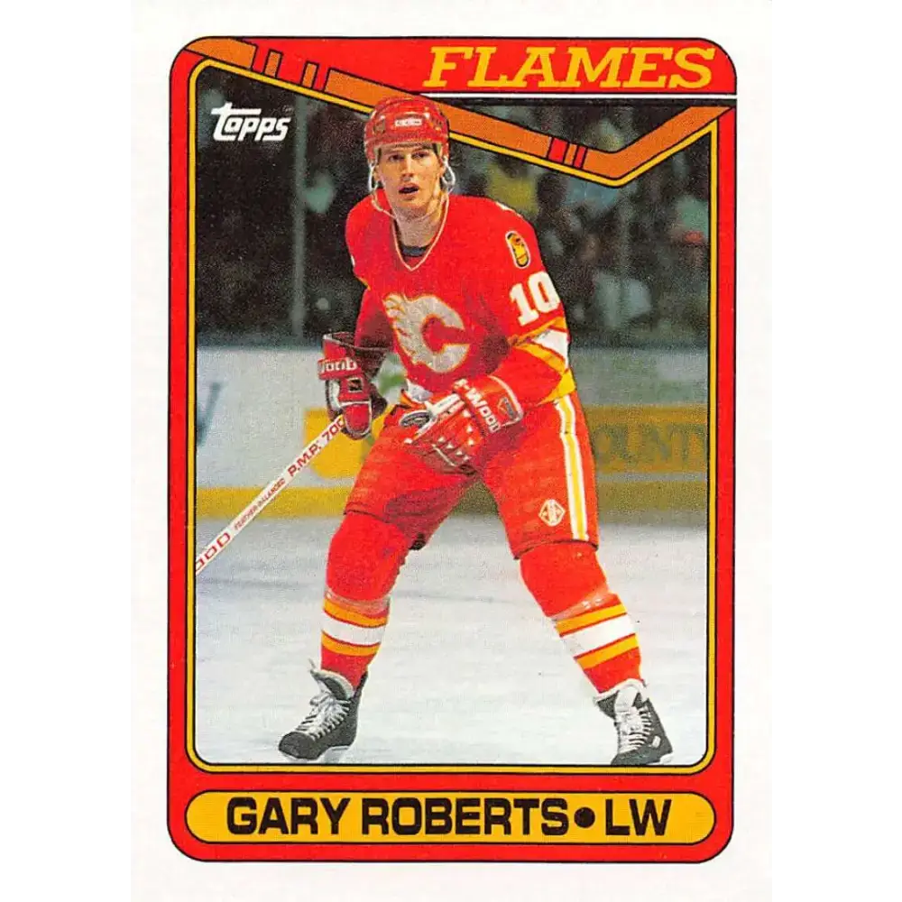 1990-91 Topps #161 Gary Roberts NM-MT Calgary Flames Hockey Card - Hockey Card Single