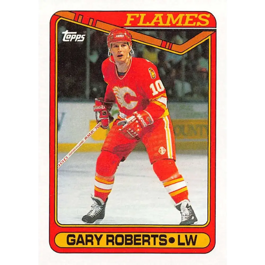 1990-91 Topps #161 Gary Roberts NM-MT Calgary Flames Hockey Card - Hockey Card Single