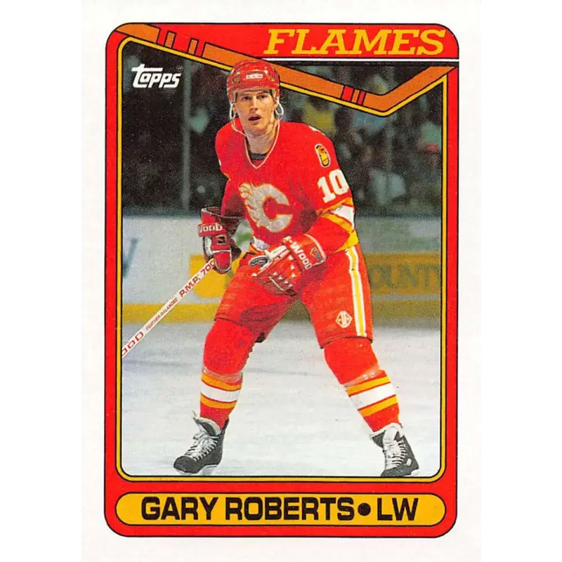 1990-91 Topps #161 Gary Roberts NM-MT Calgary Flames Hockey Card - Hockey Card Single