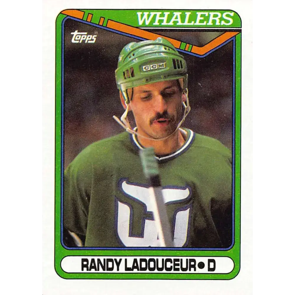 1990-91 Topps #162 Randy Ladouceur NM-MT Hartford Whalers Hockey Card - Hockey Card Single