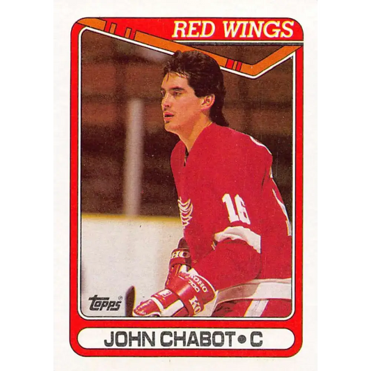 1990-91 Topps #163 John Chabot NM-MT Detroit Red Wings Hockey Card