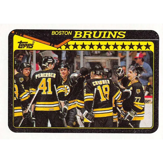 1990-91 Topps #165 Bruins Team NM-MT Hockey Card