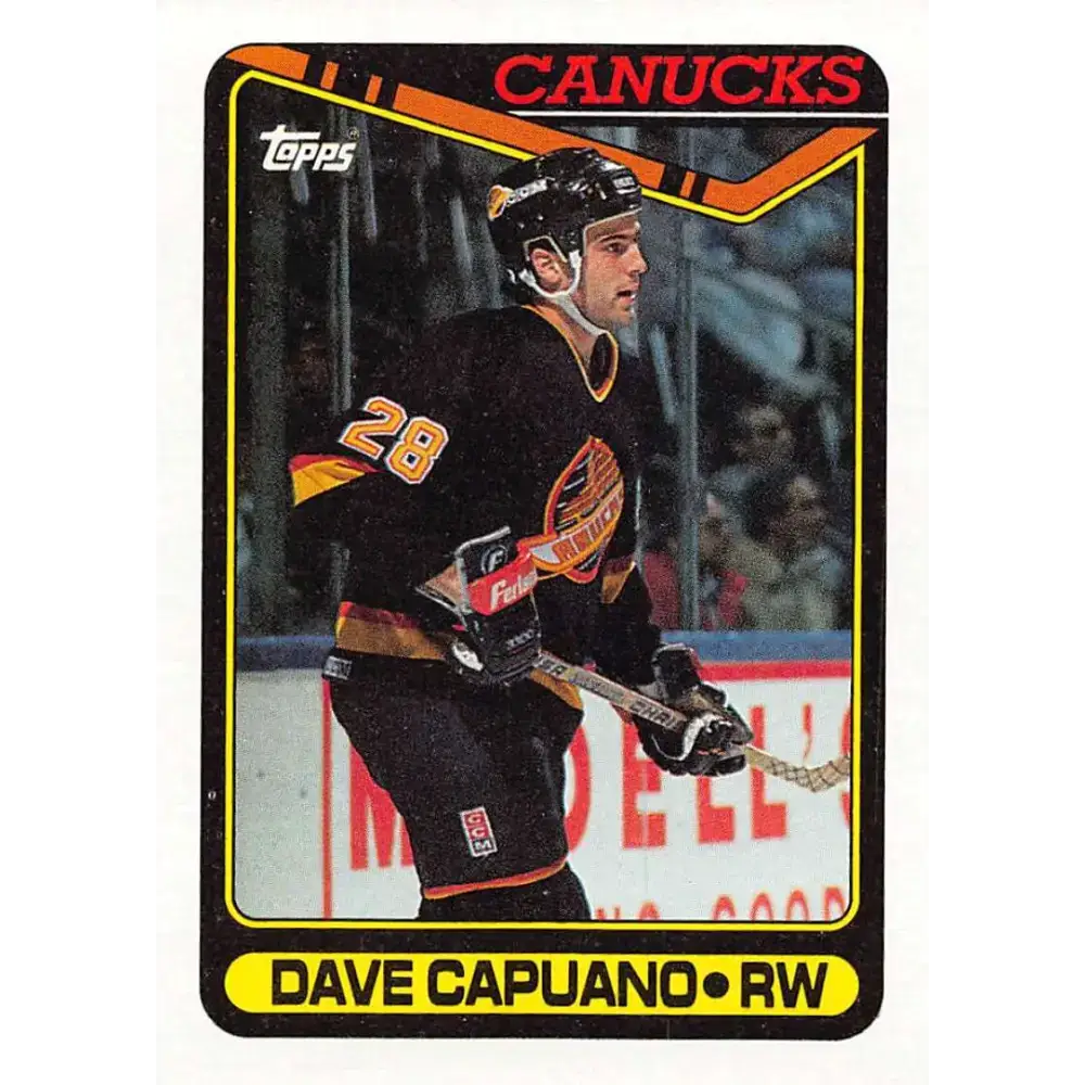 1990-91 Topps #170 Dave Capuano NM-MT Vancouver Canucks Hockey Card - Hockey Card Single