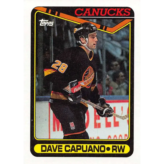 1990-91 Topps #170 Dave Capuano NM-MT Vancouver Canucks Hockey Card