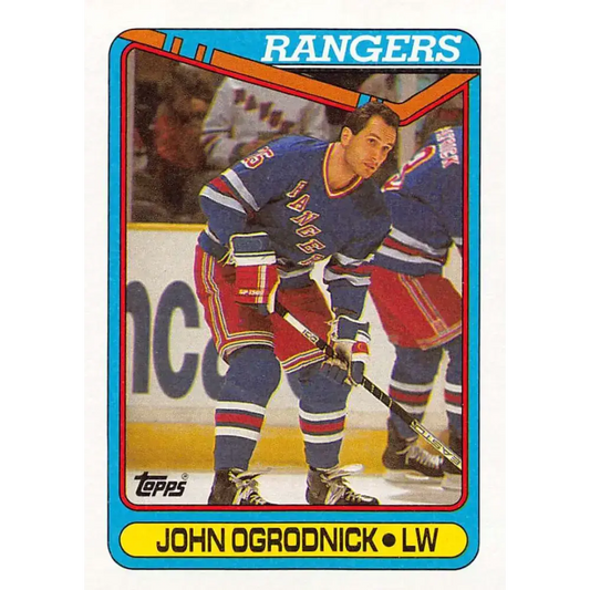 1990-91 Topps #174 John Ogrodnick NM-MT New York Rangers Hockey Card