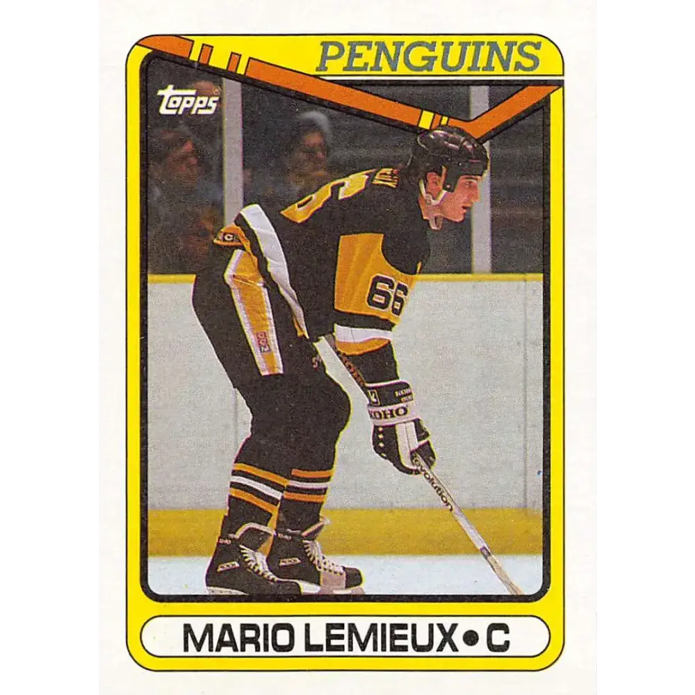 1990-91 Topps #175 Mario Lemieux NM-MT Pittsburgh Penguins Hockey Card - Hockey Card Single