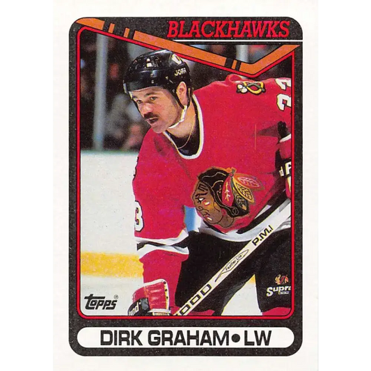 1990-91 Topps #179 Dirk Graham NM-MT Chicago Blackhawks Hockey Card