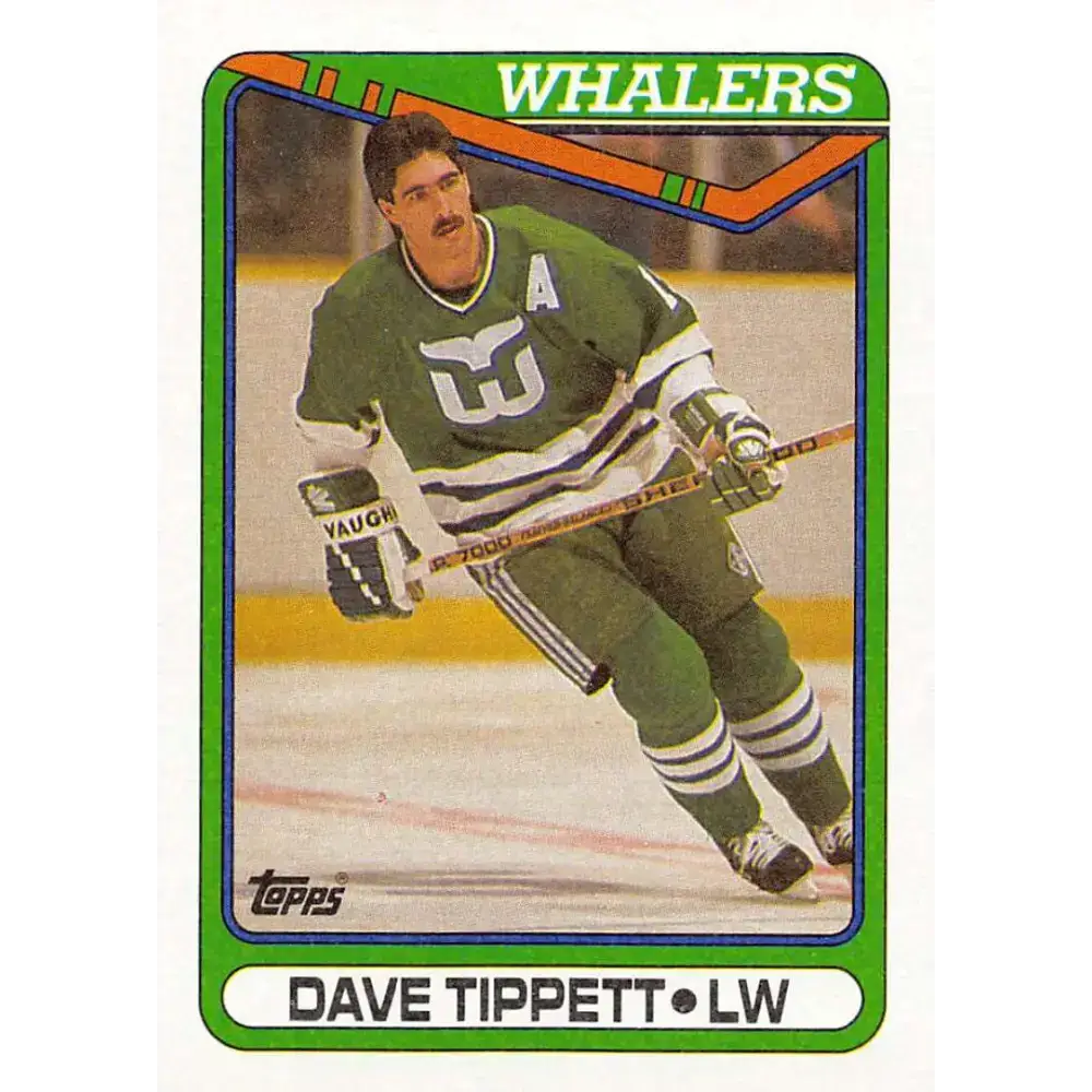 1990-91 Topps #183 Dave Tippett NM-MT Hockey Card - Hockey Card Single