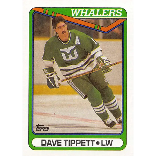 1990-91 Topps #183 Dave Tippett NM-MT Hockey Card - Hockey Card Single