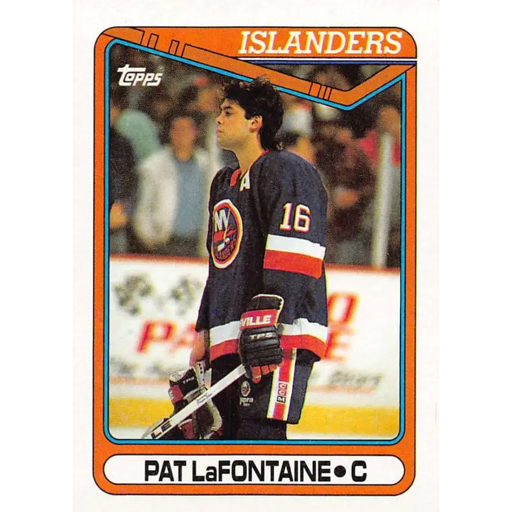 1990-91 Topps #184 Pat LaFontaine NM-MT Buffalo Sabres Hockey Card - Hockey Card Single
