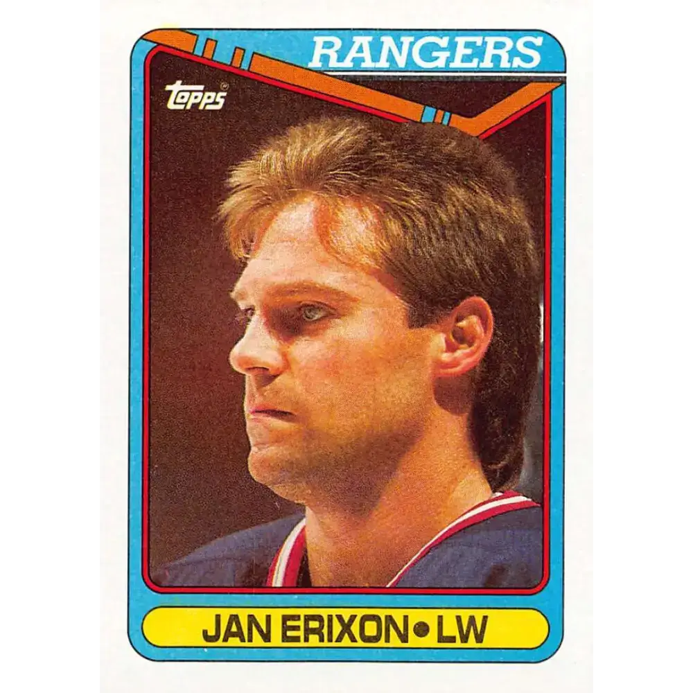 1990-91 Topps #187 Jan Erixon NM-MT New York Rangers Hockey Card - Hockey Card Single