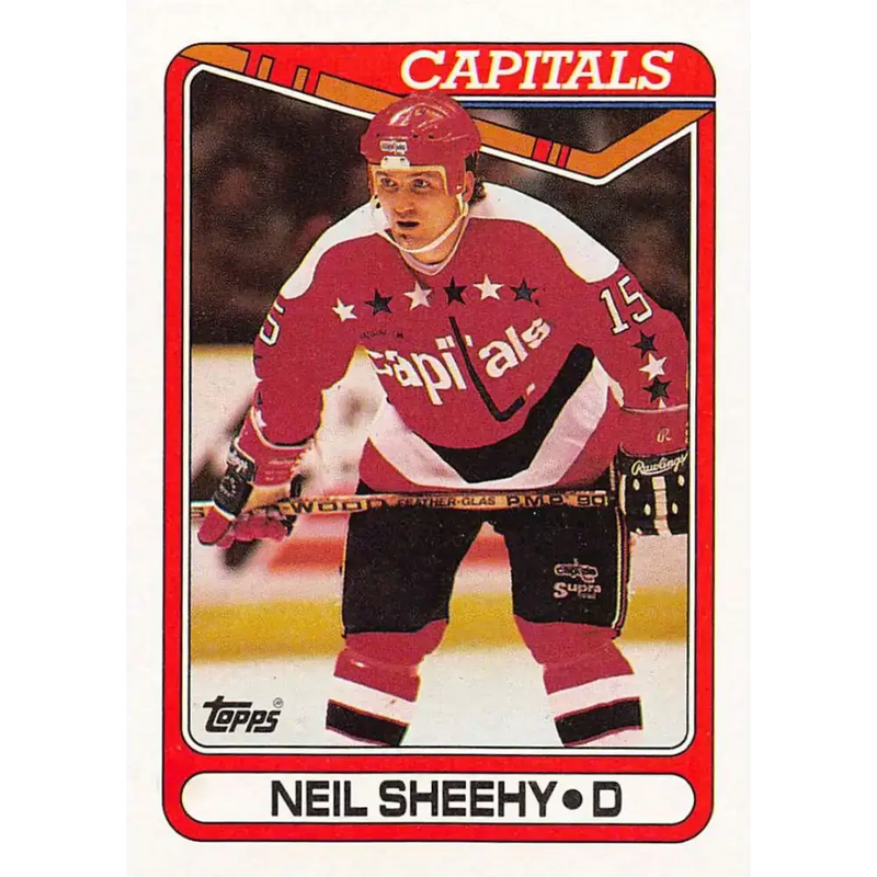 1990-91 Topps #188 Neil Sheehy NM-MT Washington Capitals Hockey Card - Hockey Card Single