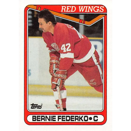 1990-91 Topps #191 Bernie Federko NM-MT Detroit Red Wings Hockey Card