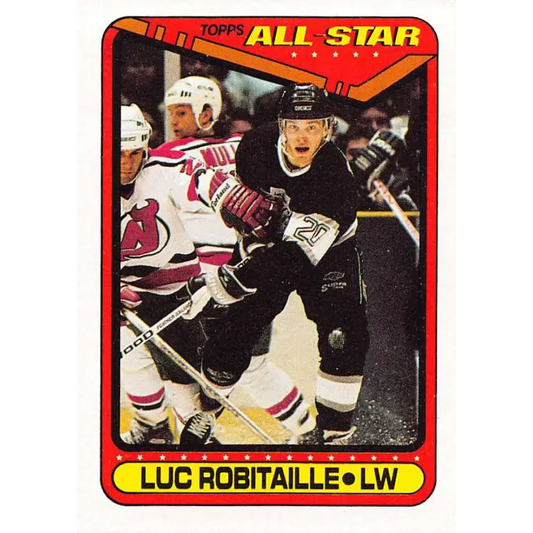 1990-91 Topps #194 Luc Robitaille NM-MT Los Angeles Kings Hockey Card