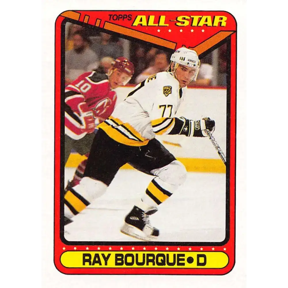 1990-91 Topps #196 Ray Bourque NM-MT Hockey Card - Hockey Card Single