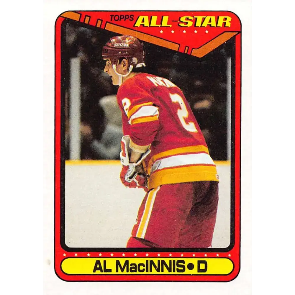 1990-91 Topps #197 Al Macinnis NM-MT Calgary Flames Hockey Card - Hockey Card Single