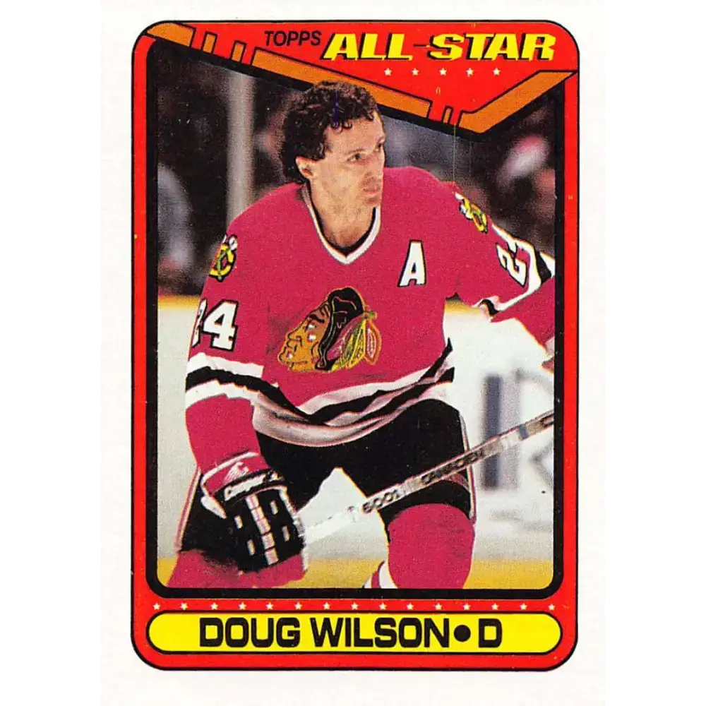 1990-91 Topps #203 Doug Wilson NM-MT Chicago Blackhawks Hockey Card - Hockey Card Single