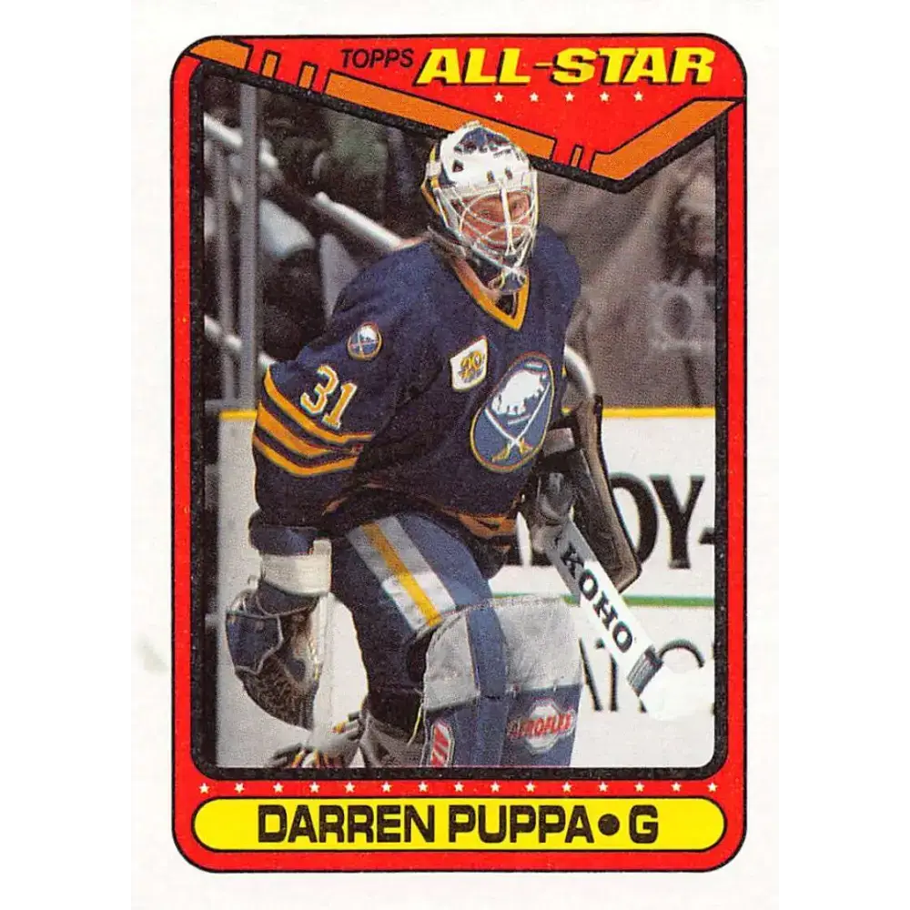 1990-91 Topps #204 Daren Puppa NM-MT Buffalo Sabres Hockey Card - Hockey Card Single